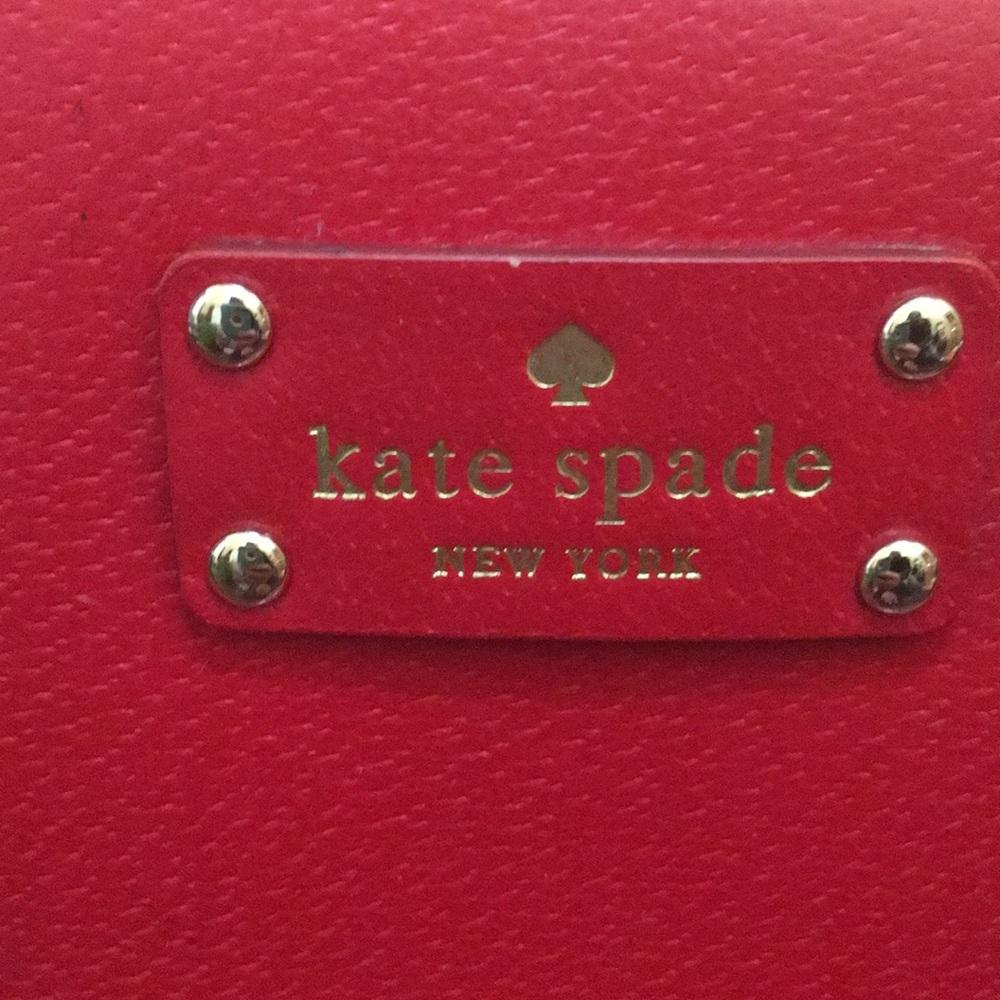 Kate Spade cherry red purse with dust cover - Picture 5 of 15